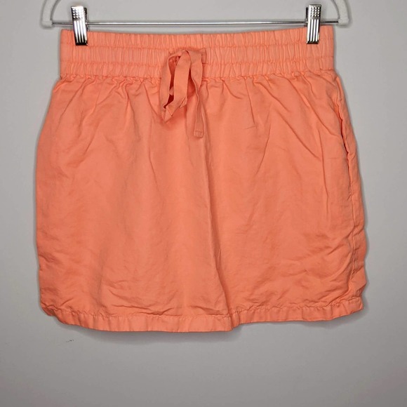 J CREW • Tangerine Summer Drawstring Cotton Skirt - Picture 2 of 8